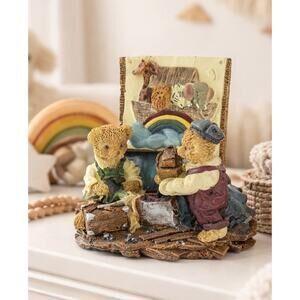 Vintage Noah's Ark Music Box Bears In Workshop 5.5” Tall & Wide